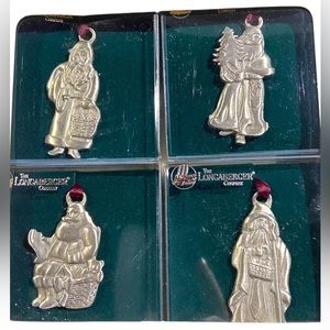 Vintage Longaberger Santa Ornaments